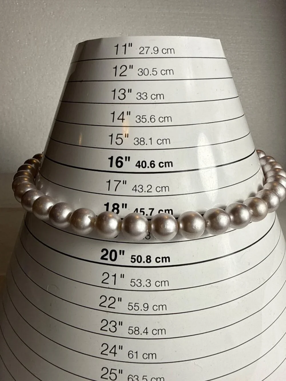 Silver Gray Faux Pearl Strand Necklace Grunge Cyber Whimsigoth Fairy
